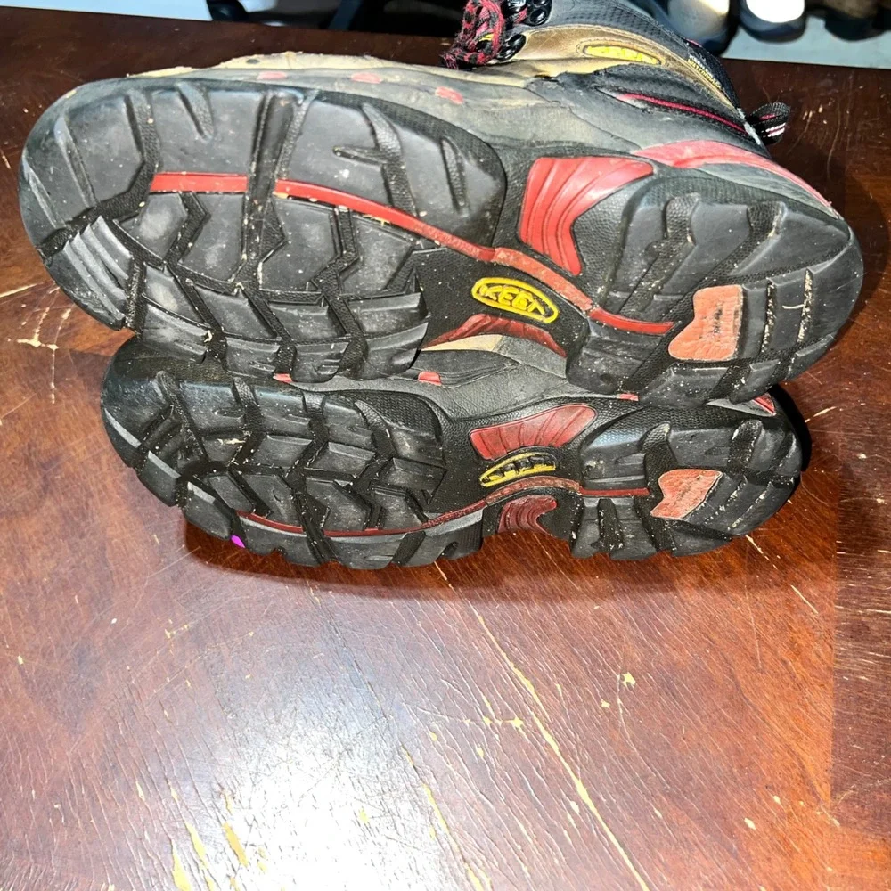 Keen Utility Pittsburgh Steel Toe Waterproof Work Boots Mens 8.5 EE Brown Red